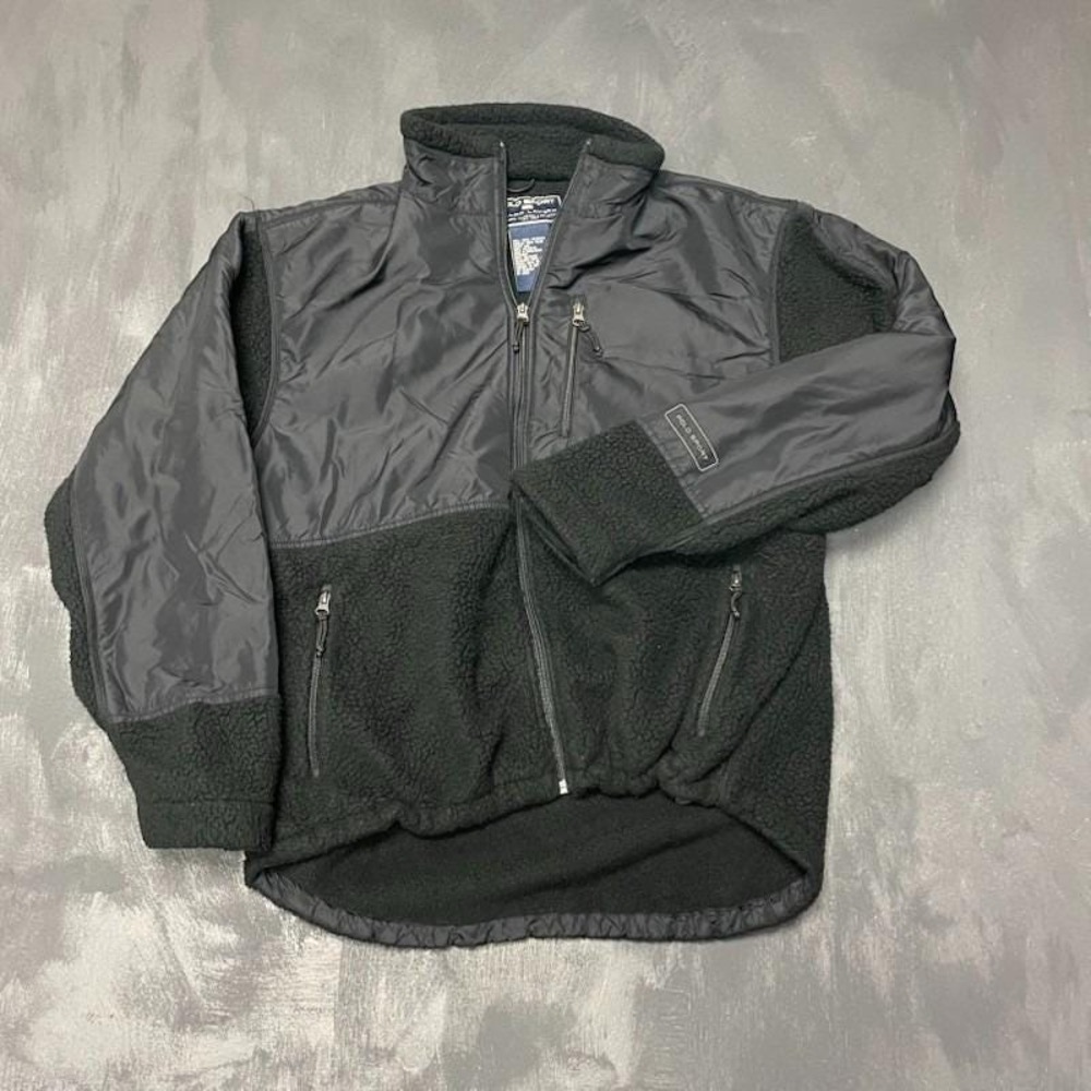 Vintage polo sport Polo Ralph Lauren jacket mens Large black 1990s zip up